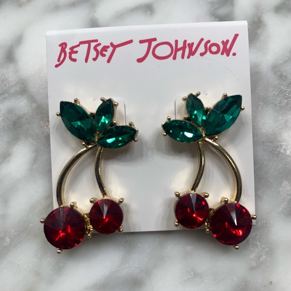 Cherry Betsey Johnson Earrings - Picture 2 of 4